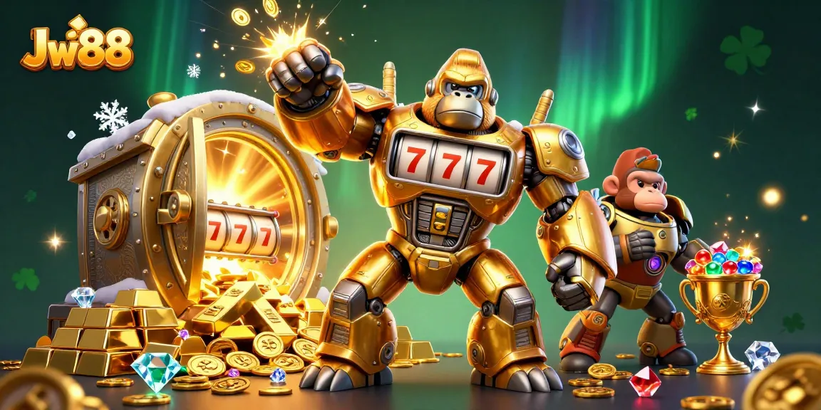 Experience Jw88's thrilling online casino action featuring dynamic 3D characters and dazzling game elements.