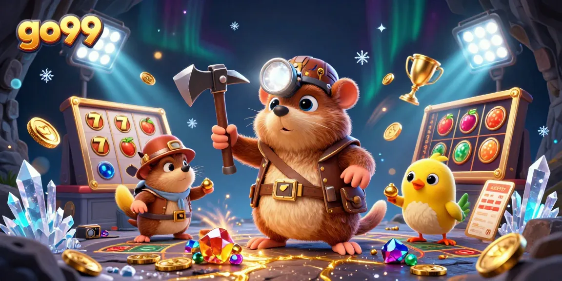 Experience thrilling gaming adventures with go99, featuring vibrant slot reels illuminated by dazzling lights.