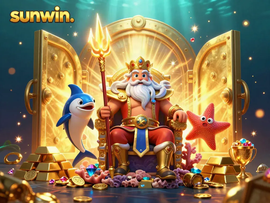 Experience thrilling gameplay with sunwin.'s vibrant underwater casino scene featuring treasure and gaming elements.