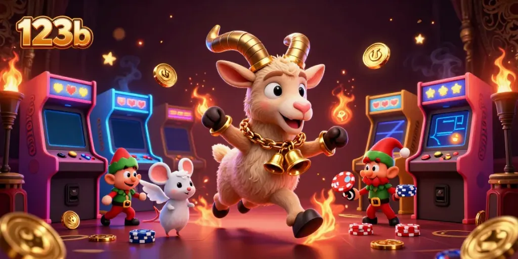 Experience thrilling gameplay at 123b's vibrant holiday-horror casino with unique characters stealing chips.